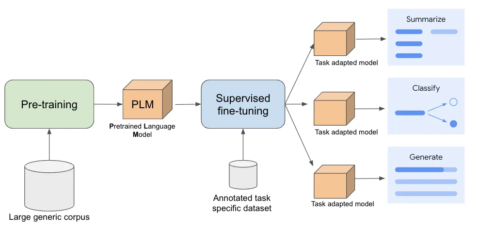 Supervised fine-tuning process diagram